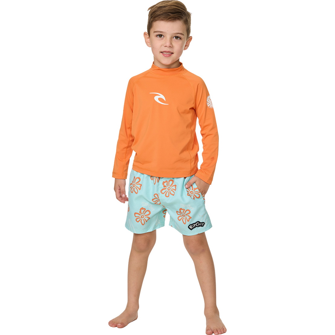 2026 Rip Curl Da Bimbo Canotta In Lycra A Maniche Lunghe Waves UPF 12VTRV - Vitamin C